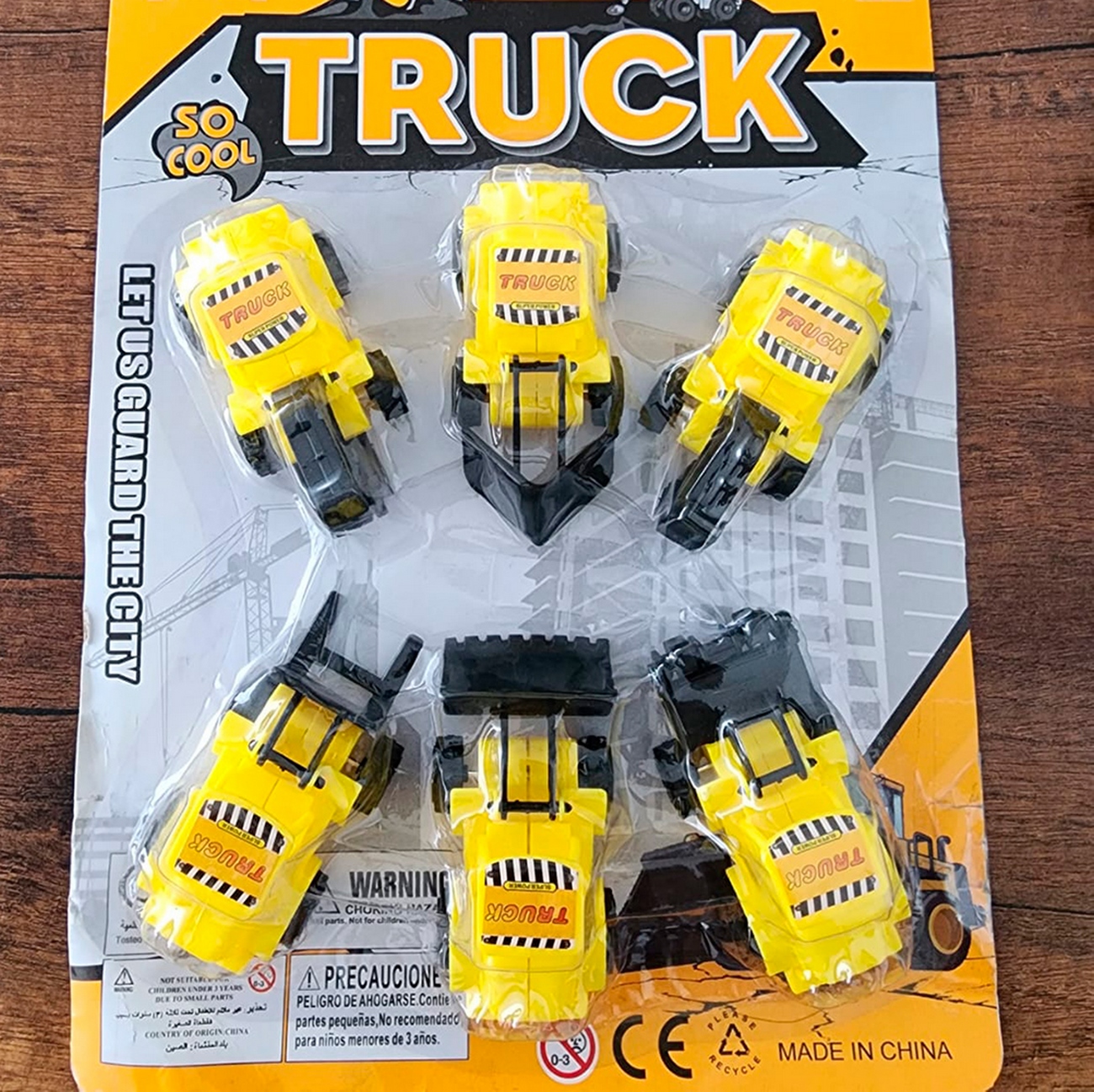 Kit Carros De Construcciòn Camiòn X 6 Pcs Bulldozer Juguete